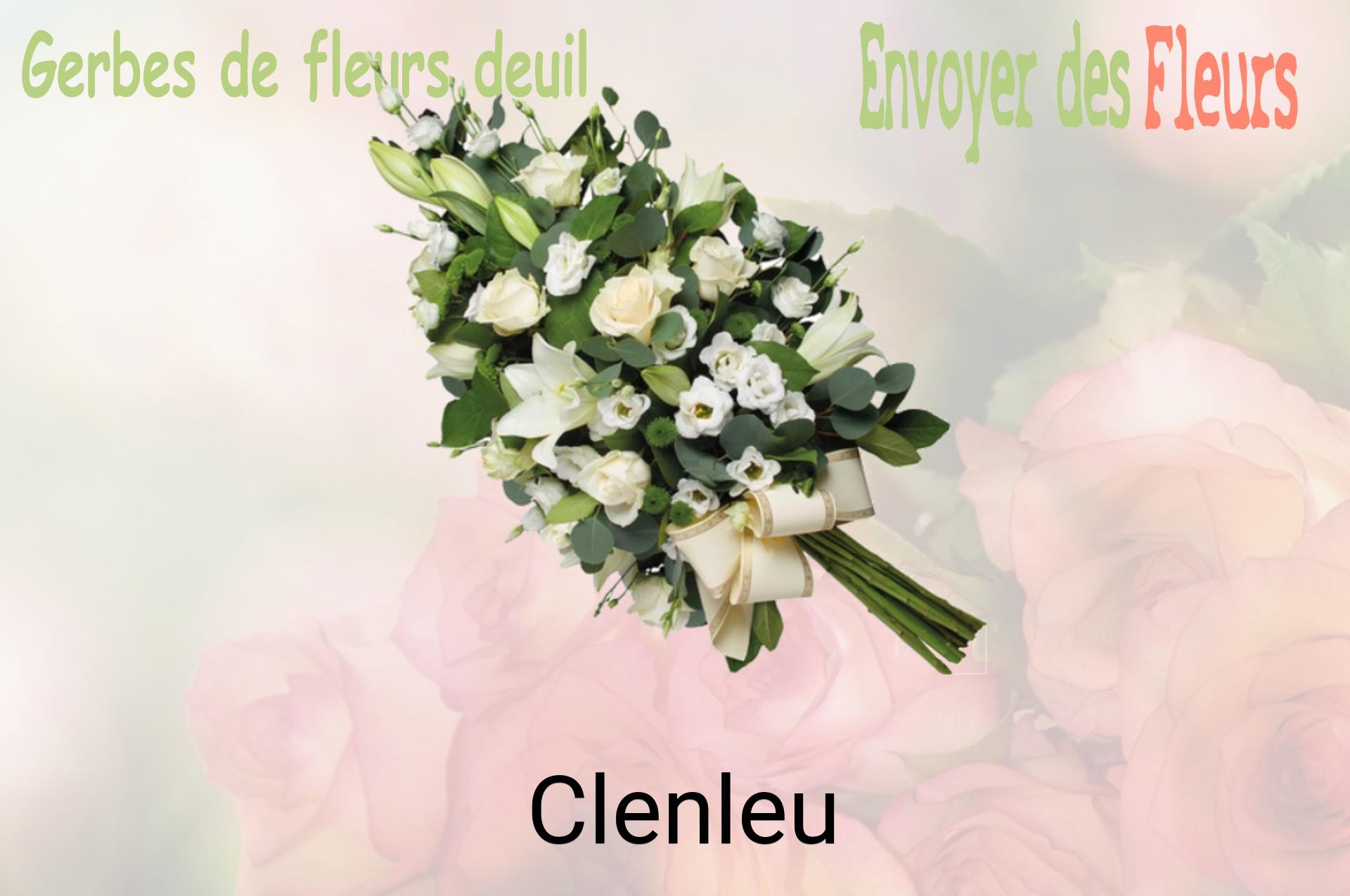 Gerbe de fleurs de deuil livrée à Clenleu